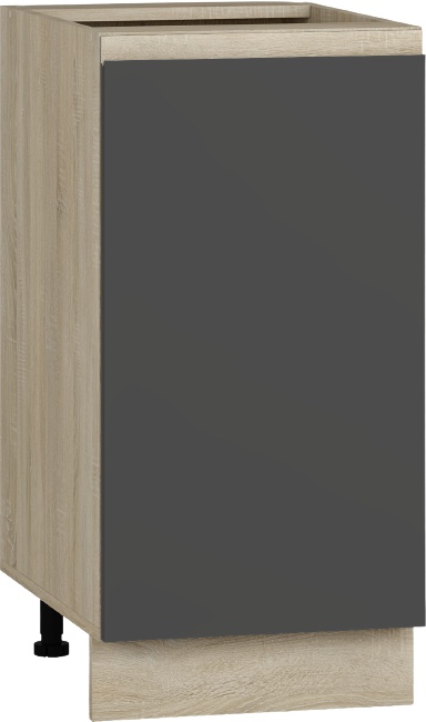 Bucatarie modulara Magnusplus Jetta Jos №1 Graphite/Oak Sonoma