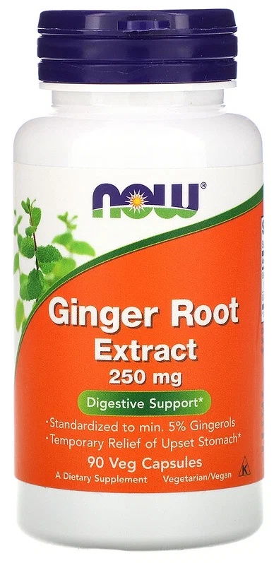 Vitamine NOW Ginger Root Extract 250mg 90cap