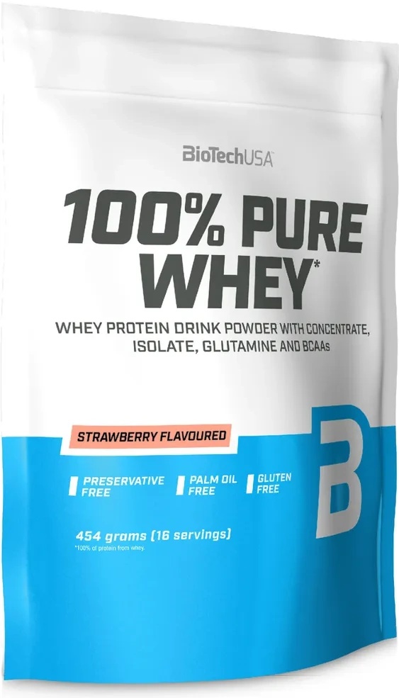 Протеин Biotech 100% Pure Whey Strawberry 454g