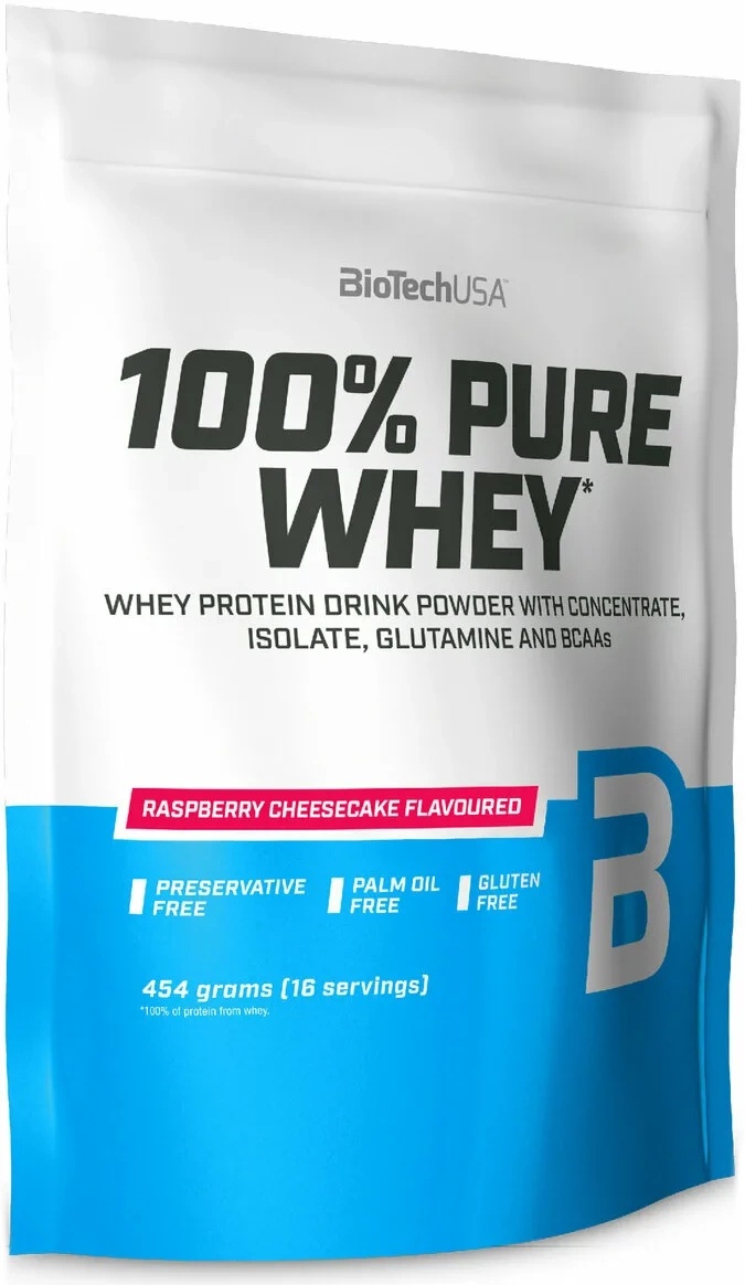 Протеин Biotech 100% Pure Whey Raspberry Cheesecace 454g