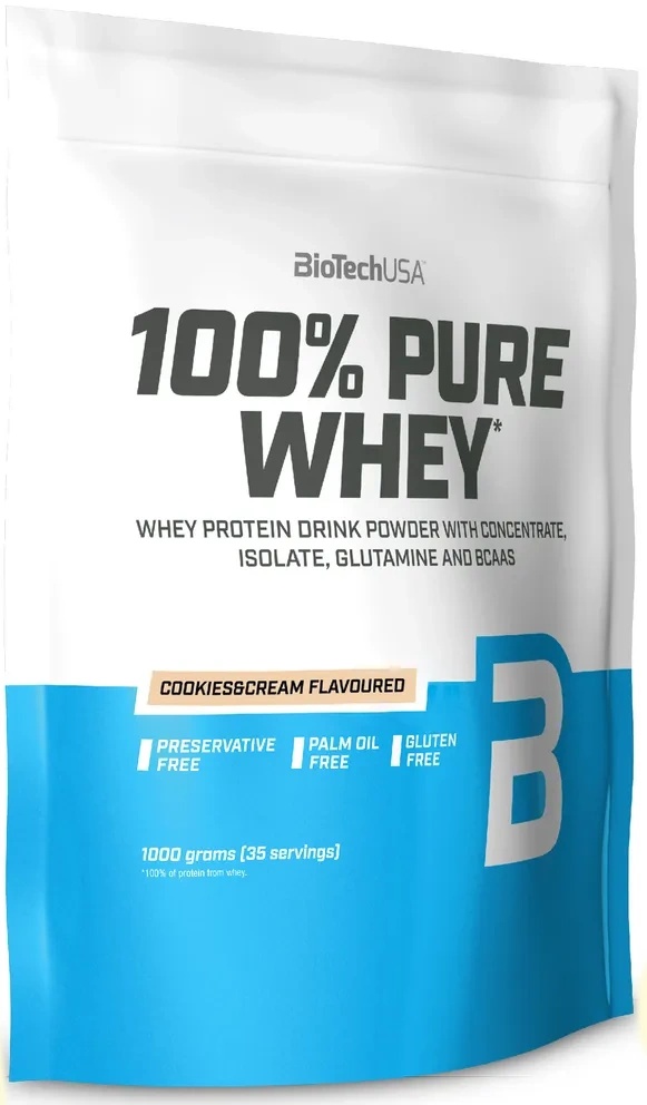 Протеин Biotech 100% Pure Whey Cookies & Cream 1000g