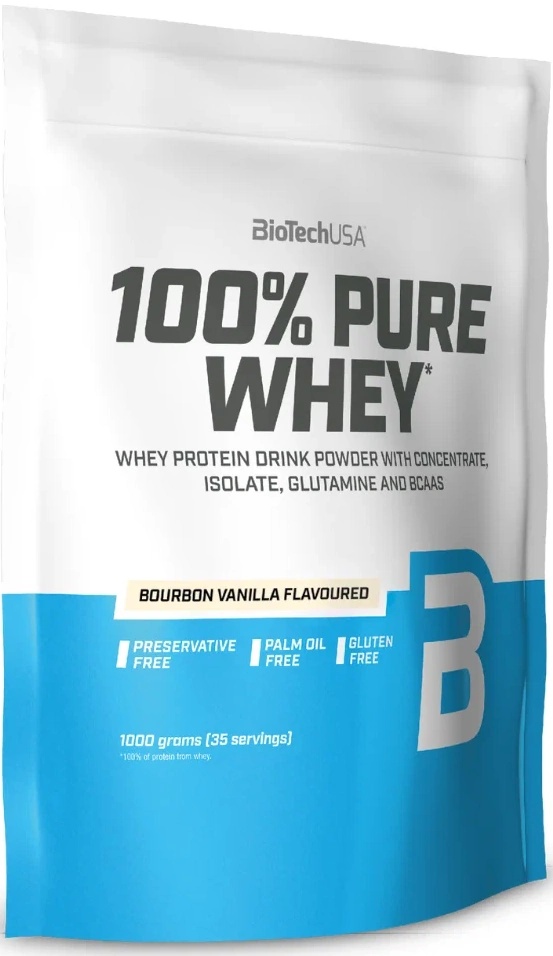Proteină Biotech 100% Pure Whey Bourbon Vanilla 1000g
