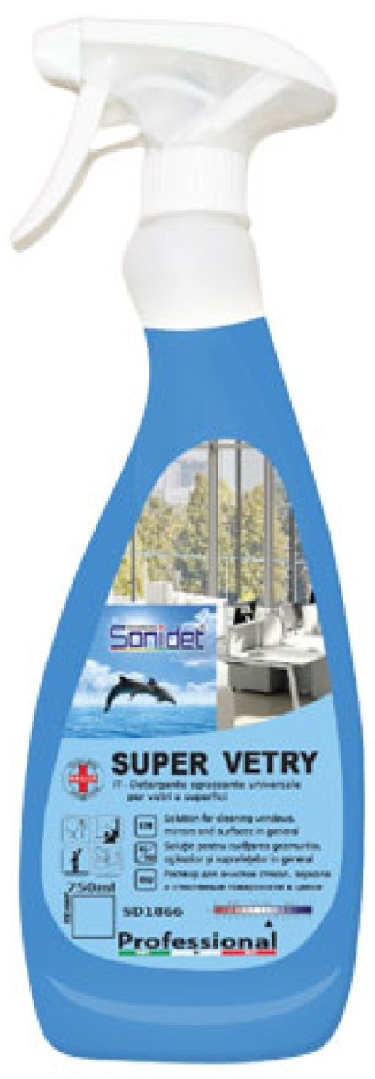 Soluție pentru sticlă Sanidet Super Vetri 750ml (SD1866)