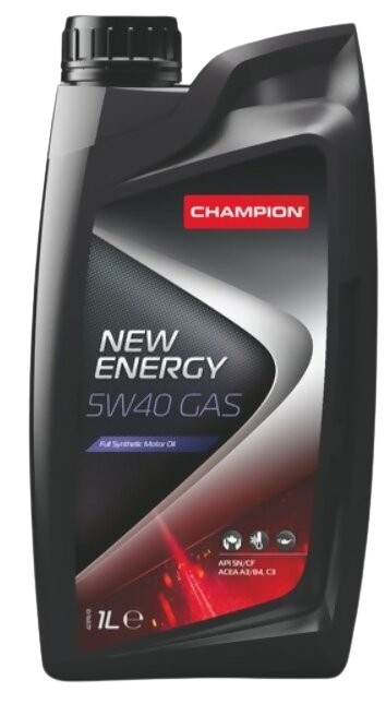 Моторное масло Champion New Energy 5W40 GAS 1L