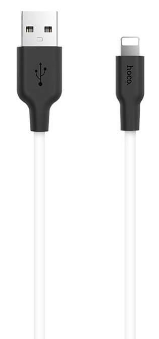 USB Кабель Hoco X21 Silicone Lightning Black/White