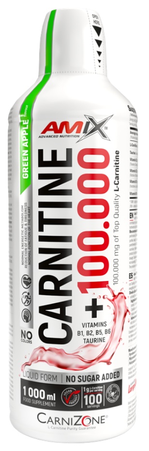 Produs pentru slăbit Amix Carnitine 100.000 1000ml Green Apple