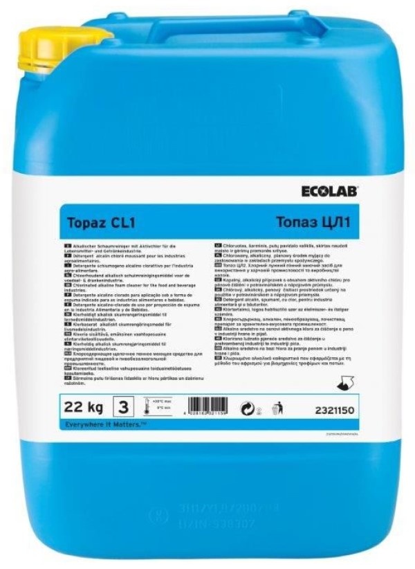 Профессиональное чистящее средство Ecolab Topaz CL1 22kg (TOPAZ)