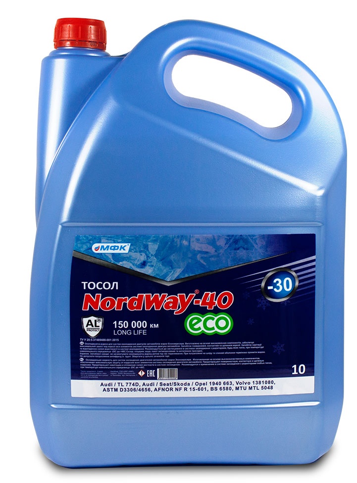 Тосол NordWay Eco - 40 10L