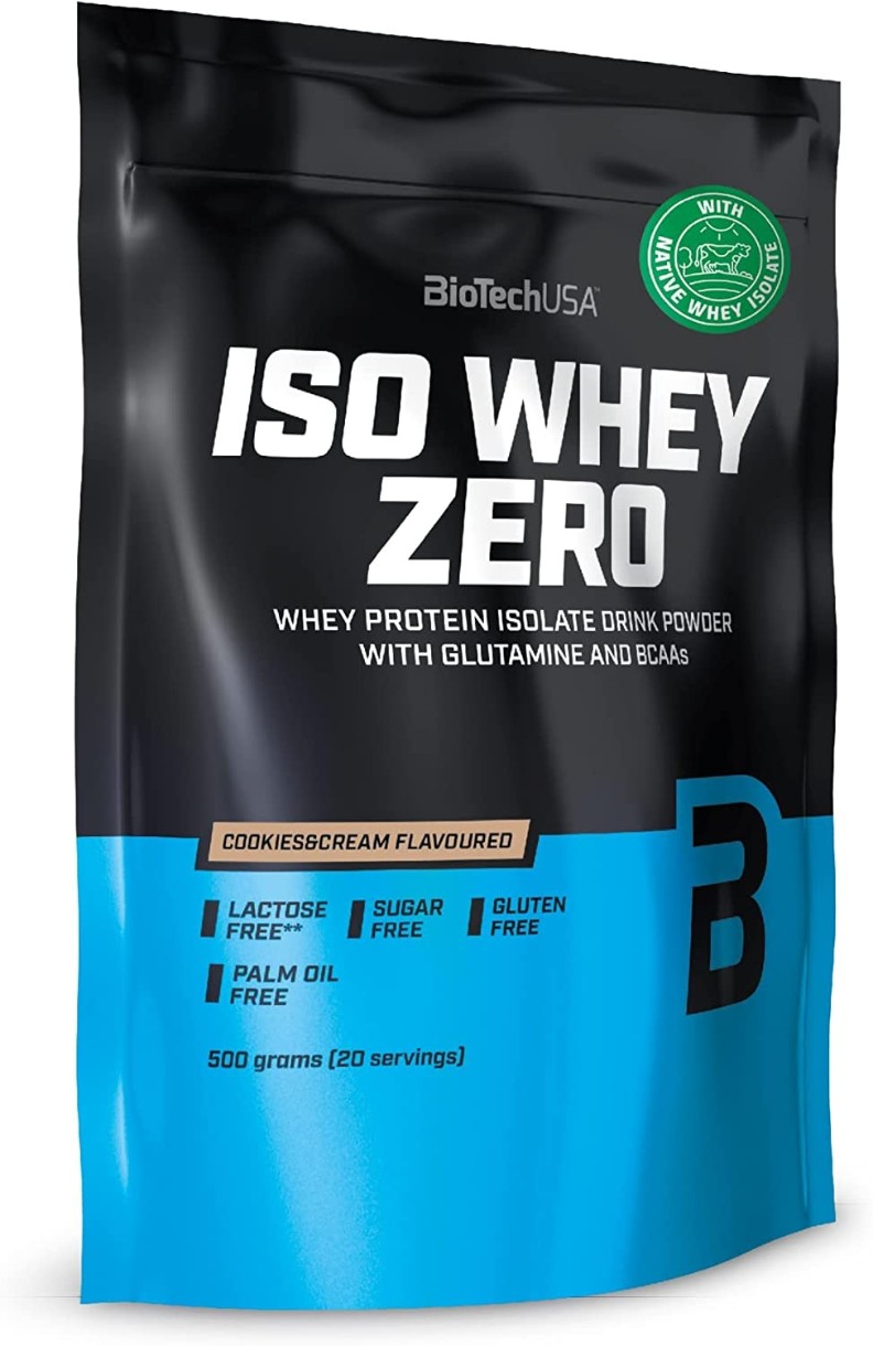 Proteină Biotech Iso Whey Zero Cookies & Cream 500g