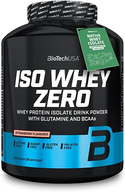 Proteină Biotech Iso Whey Zero Strawberry 2270g
