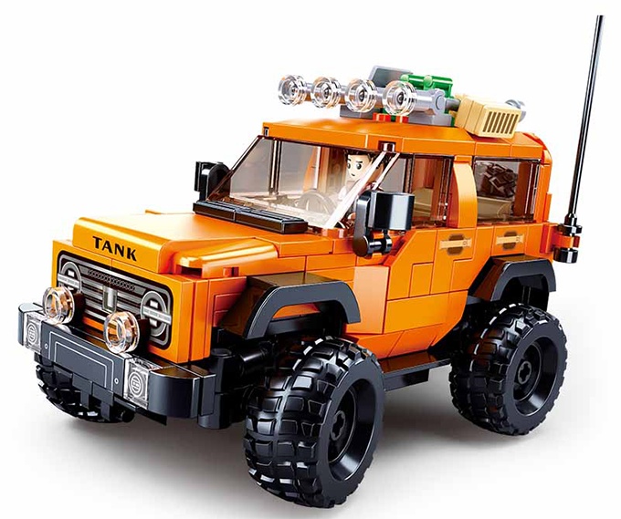 Set de construcție Sluban Model Bricks: American Jeep Bronx (B1013)