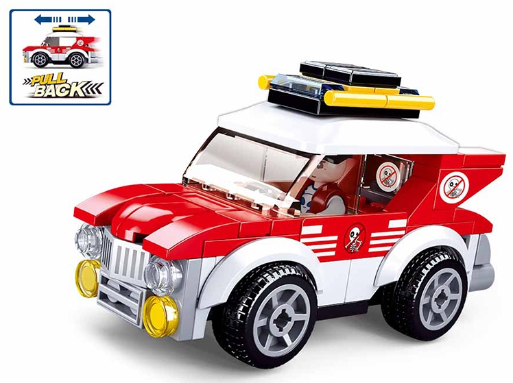 Set de construcție Sluban Town: Pullback Rally Car (B1083)