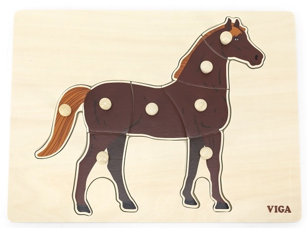Puzzle Viga Montessori Puzzle Horse (44607)