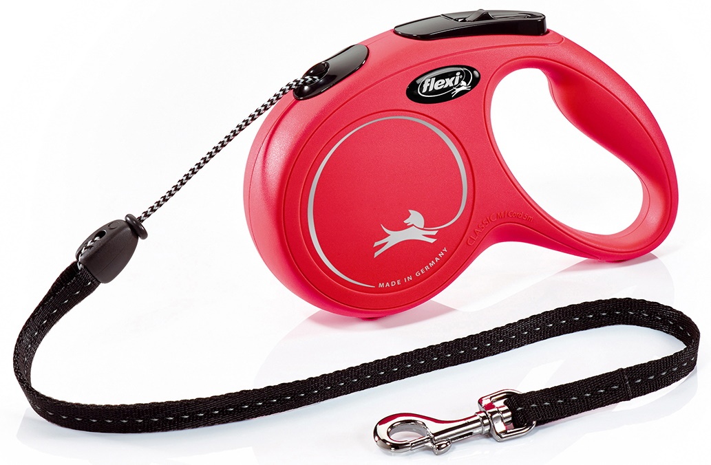Lesă Flexi New Classic XS Cord 3m Red
