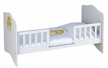 Защитный барьер для кроватки Polini Kids Simple/Basic 140x70 Белый