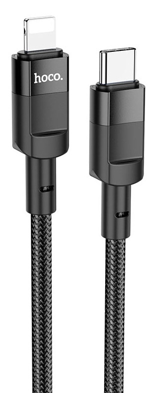 Cablu USB Hoco U106 Moulder Lightning Black