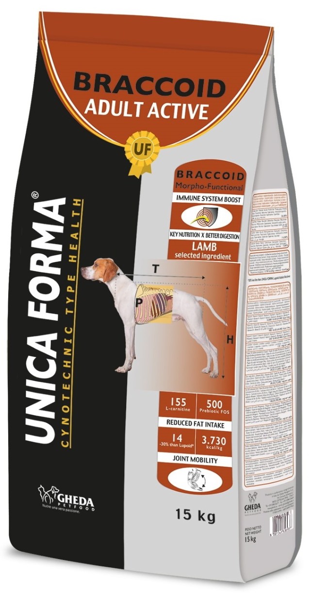 Сухой корм для собак Gheda Unica Forma Braccoid Adult Active Lamb 15kg
