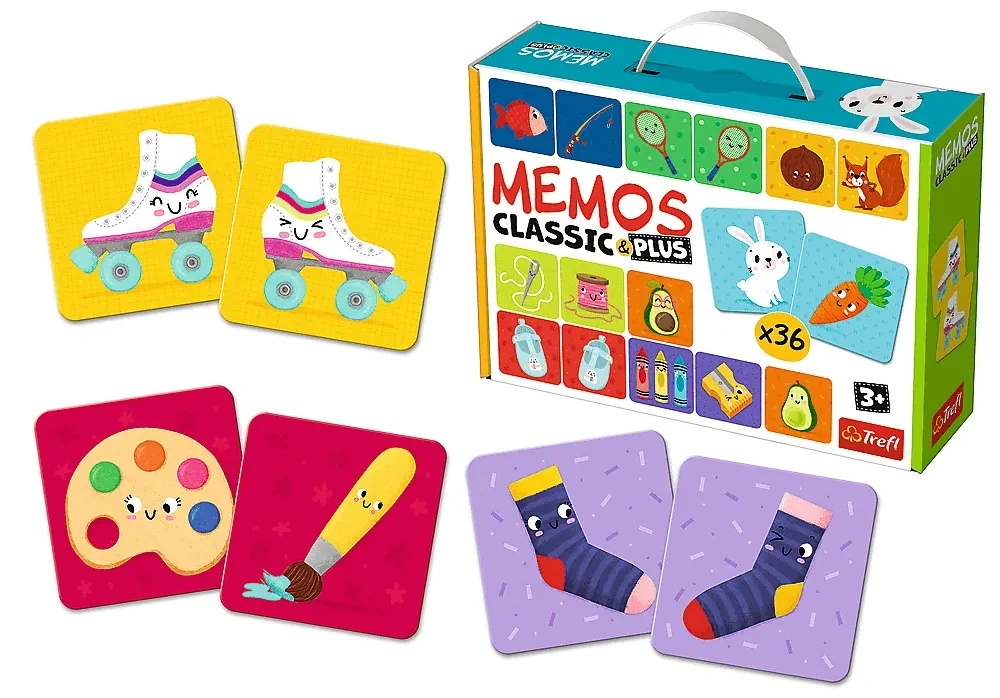 Joc educativ de masa Trefl Memos Classic&Plus Logic (2272)