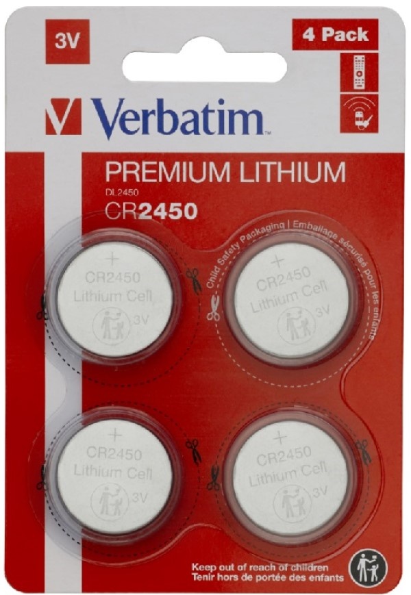 Baterie Verbatim CR2450 4pcs (49535)