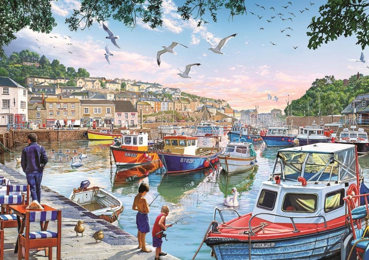 Puzzle Art Puzzle 1000 Маленькие рыбаки в гавани