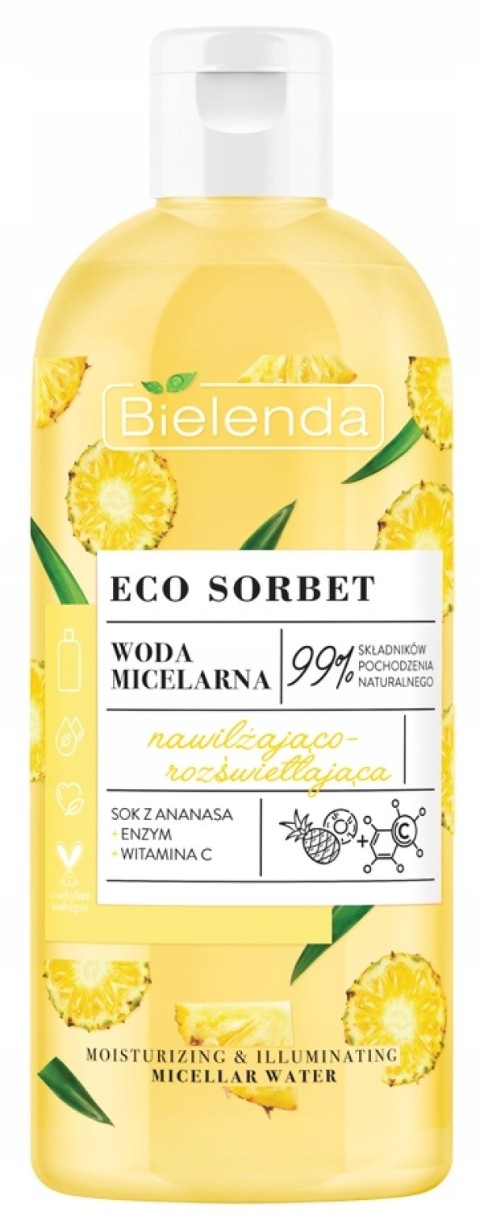 Demachiant Bielenda Eco Sorbet Pineapple Micellar Water 500ml