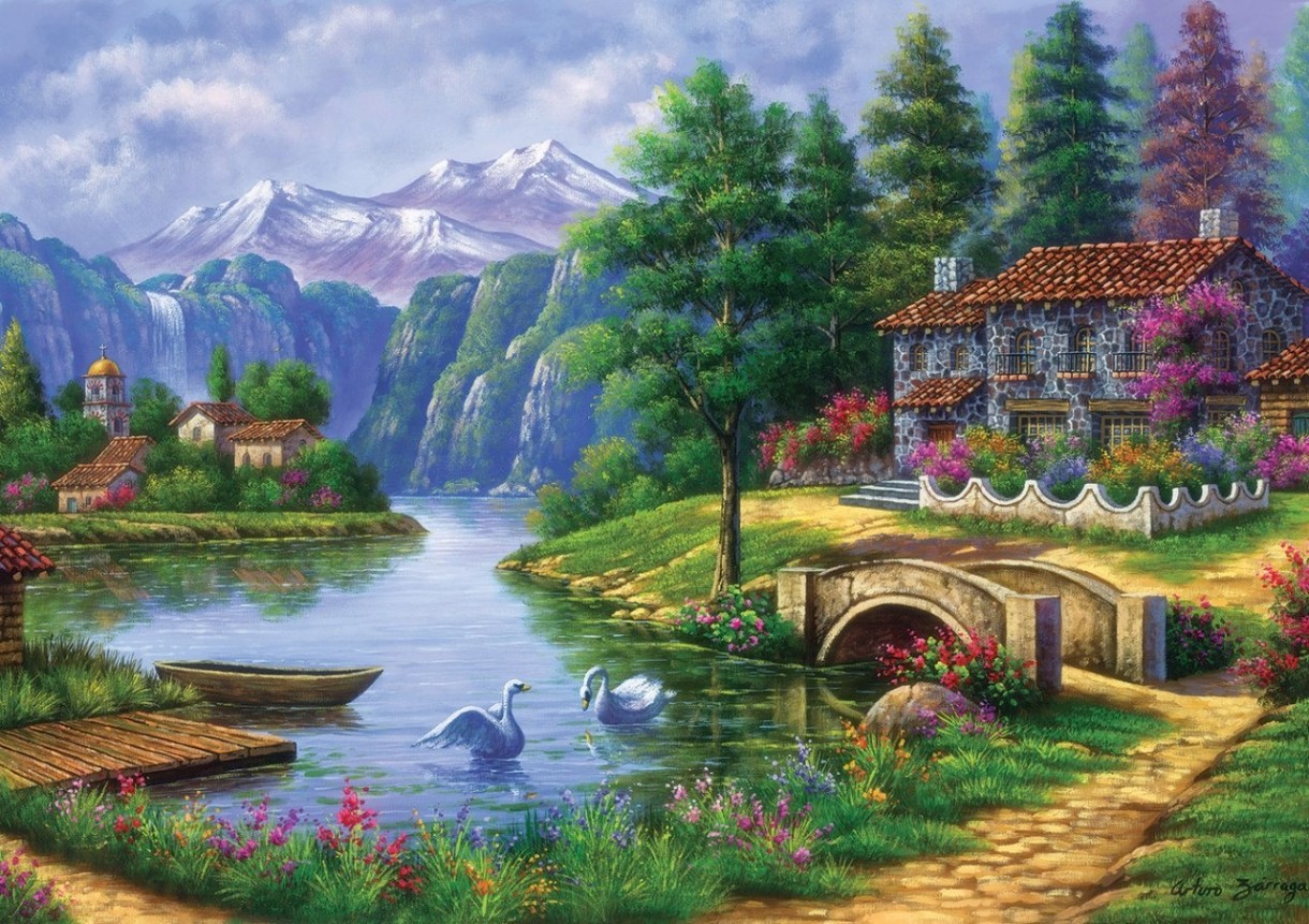 Пазл Art Puzzle 1500 Деревня у озера