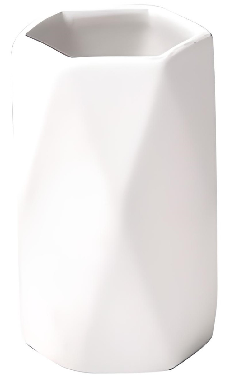 Pahar pentru periuțe de dinți Tendance Rhombus White (49906)