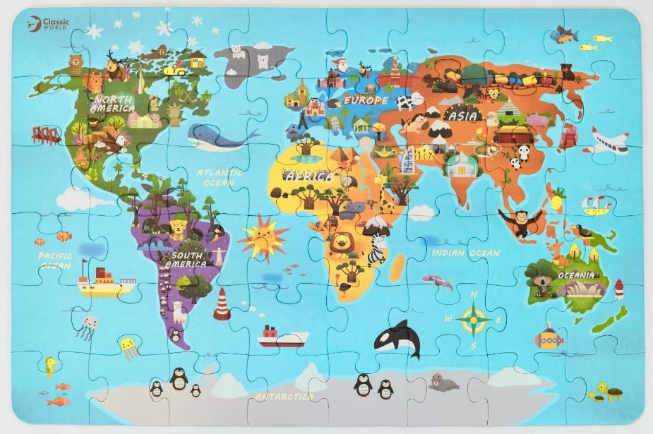Puzzle Classic World  48 World Map (40017)