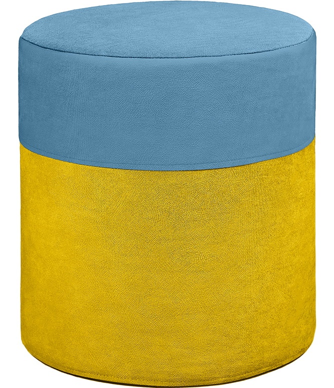 Fotoliu moale Edka 45cm M101+ M21 Galben Ocru+Albastru Deschis