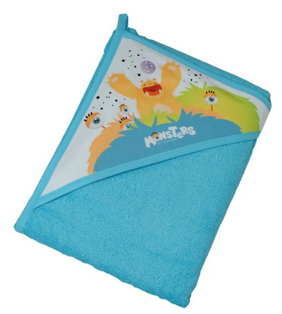 Полотенце для детей Tega Baby Monters Blue 100x100 (MN-008)