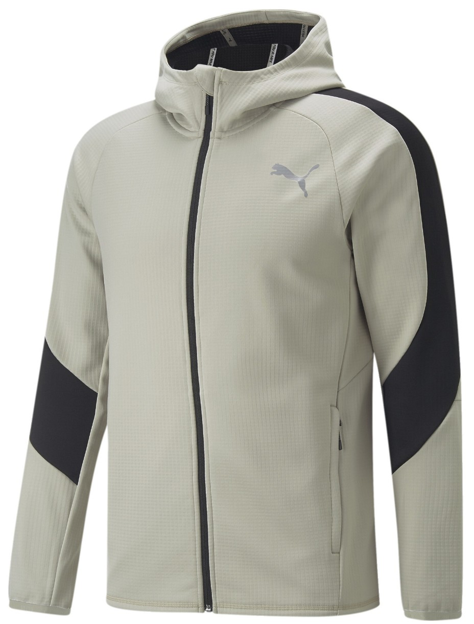 Hanorac pentru bărbați Puma Evostripe Warm Full-Zip Hoodie Pebble Gray XXL