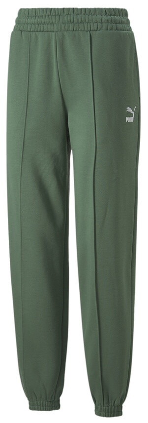 Pantaloni spotivi de dame Puma Classics Sweatpants Fl Deep Forest XS