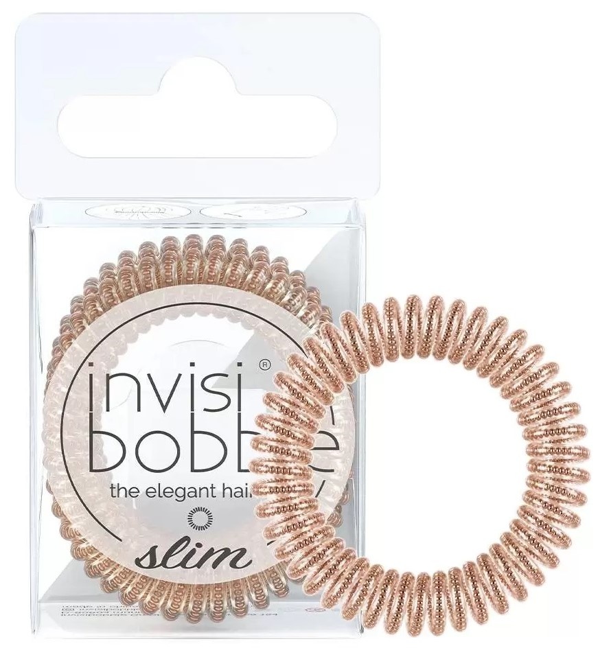 Elastice pentru păr Invisibobble Slim Of Bronze and Beads 3pcs