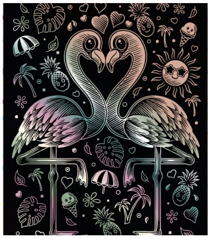 Граттаж Sequin Art Holographic Flamingo (SQ1820)