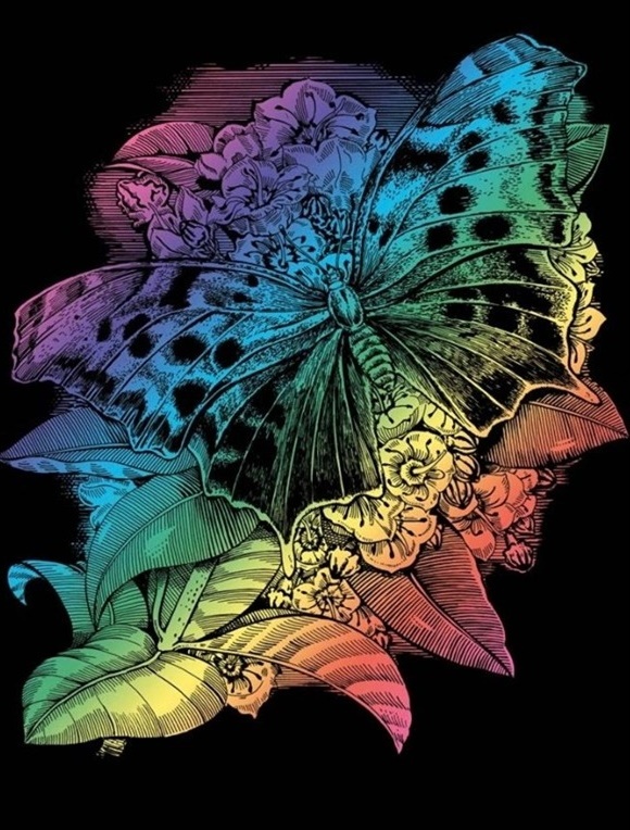 Граттаж Sequin Art Rainbow Butterfly (SQ0541)