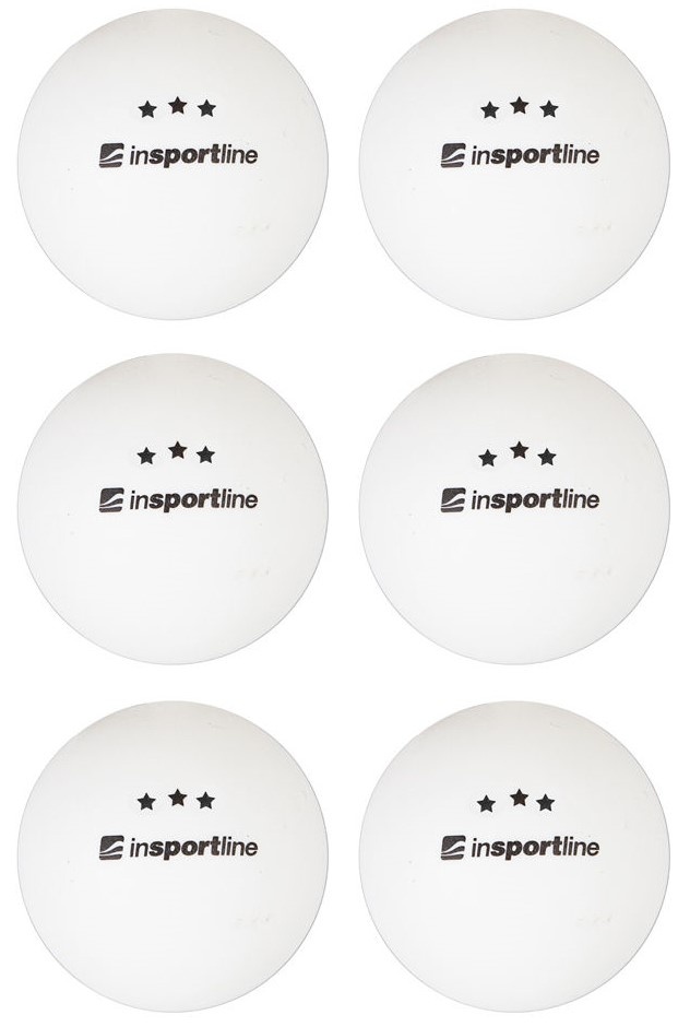Мячи для настольного тенниса Insportline Elisenda S3 White 6pcs (21568-1)