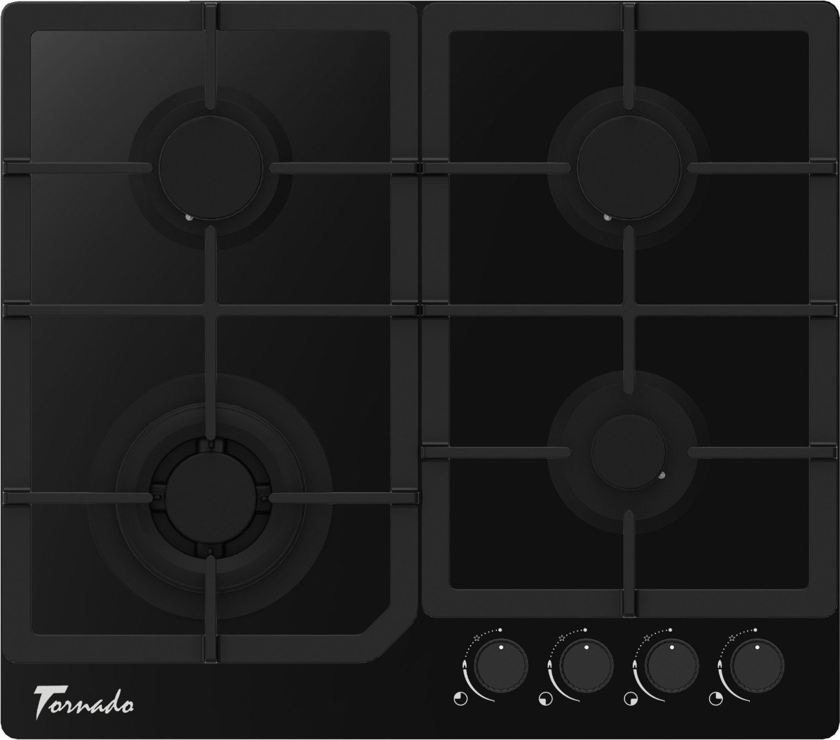 Газовая панель Tornado YOL-4025 WOK BL