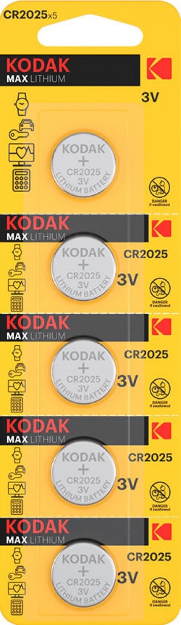 Батарейка Kodak CR2025 5pcs 30411562