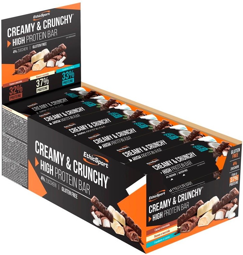 Батончики протеиновые EthicSport Creamy & Crunchy 24pcs Dark Chocolate & Coconut