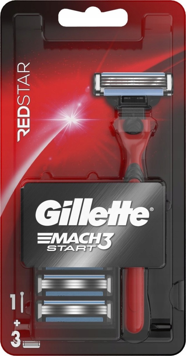 Станок для бритья Gillette Mach3 Start Redstar + 2 cassete