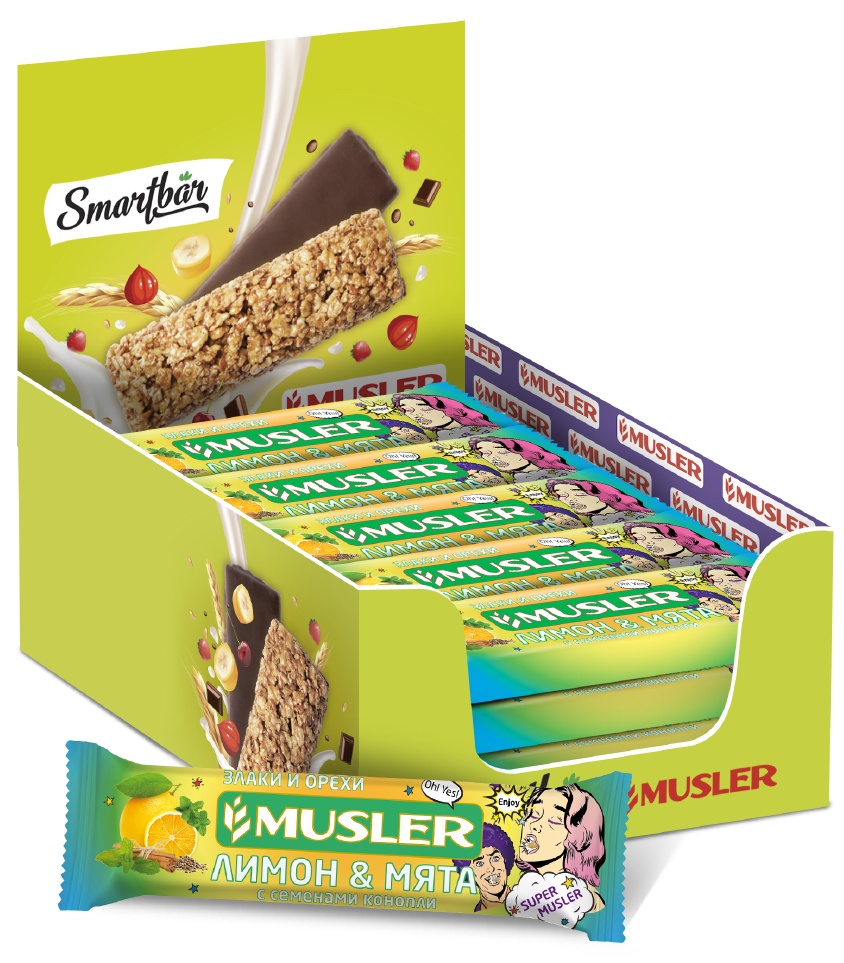 Батончики Musler 25pcs Лимон & Мята
