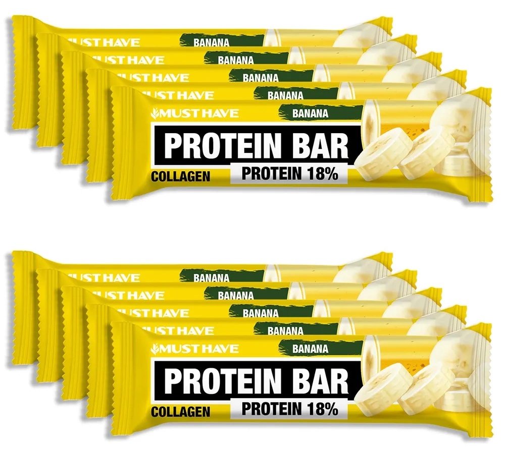 Батончики протеиновые Must Have Protein Bar 25pcs Banana