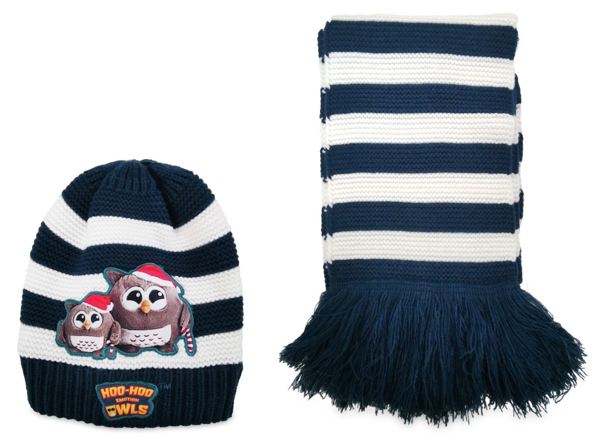 Набор из шапки и шарфа Dormeo Emotion Owl Hat & Scarf Set White/Blue