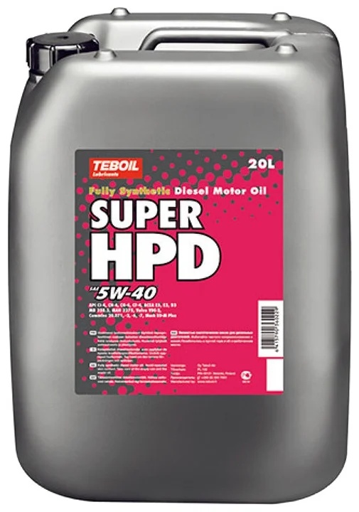 Моторное масло Teboil Super HPD SAE 5W-40 20L