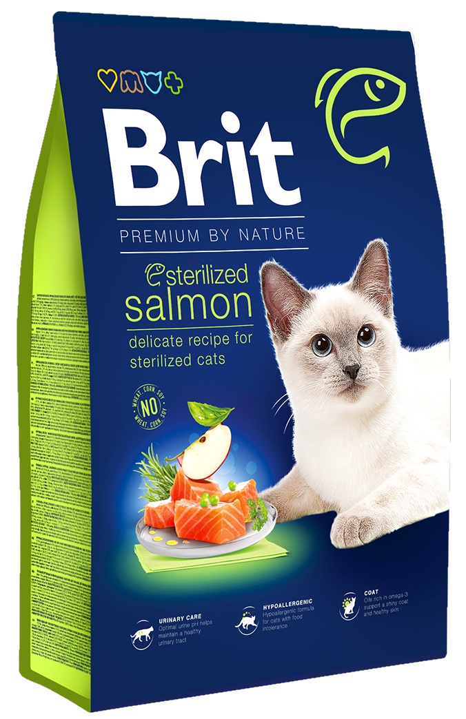 Сухой корм для кошек Brit Premium By Nature Cat Sterilized Salmon 1.5kg