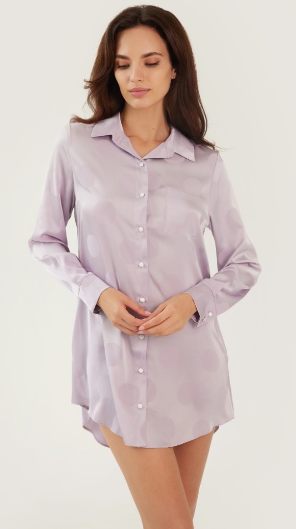 Женская рубашка Ajoure M5133 Dot Lilac M