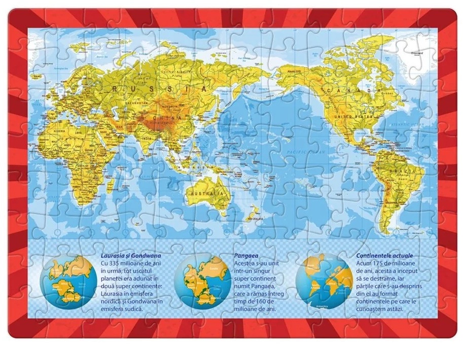 Puzzle Noriel 100 Travel Harta lumii (NOR4536)