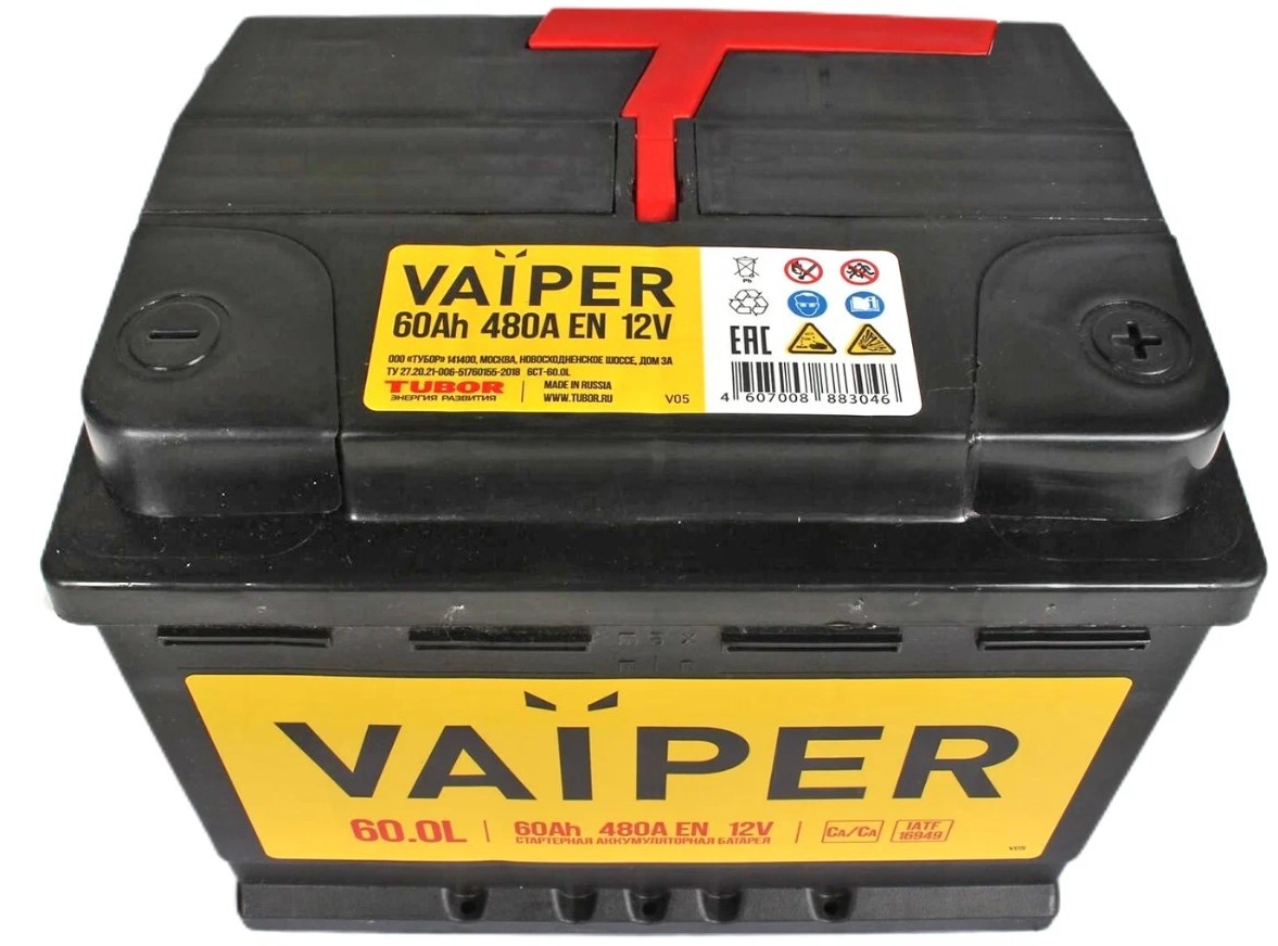 Автомобильный аккумулятор Vaiper 6CT-60.0  