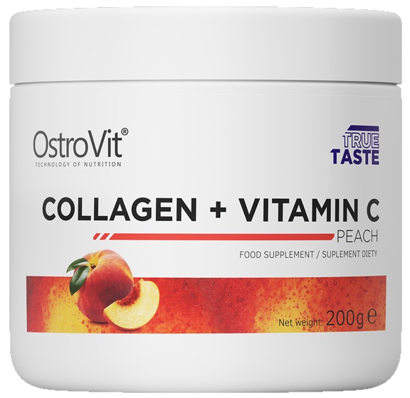 Protecție de articulație Ostrovit Collagen+Vitamin C 200g Peach