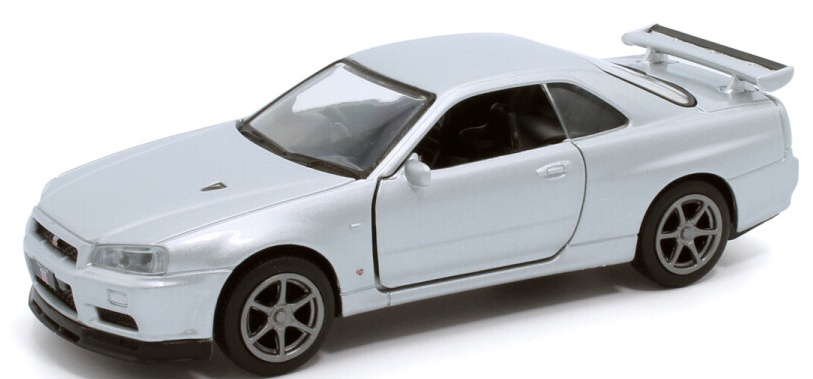Машина Tayumo Nissan GT-R34 V-Spec II Silver (36115212)